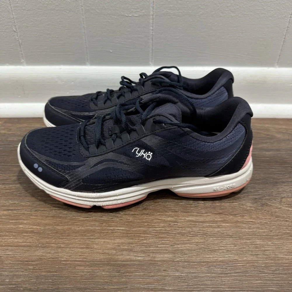 Ryka Devotion Plus 2 Sneakers Navy Blue Women's Sz 8.5 Walk Comfy Casual